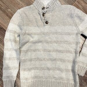 Boys Cat & Jack khaki/beige colored striped Sweater